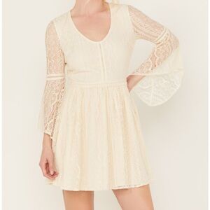 NWT Shyanne Women’s Lace‎ Dress Cream Sz Large